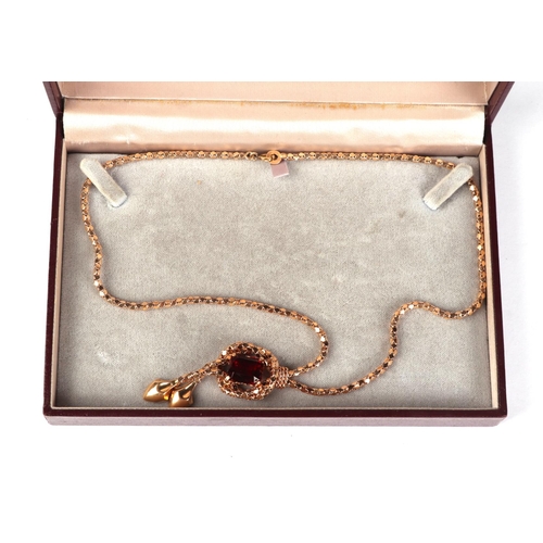 517 - An 18ct gold pendant necklace, 15.5g.