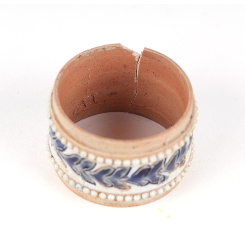 53 - A set of six Doulton Stoneware napkin ring (6).Condition ReportOne has been broken and re-glued.... 