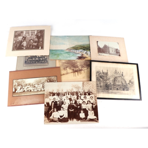 745 - A large collection of antique and later photographs including military and sporting examples.