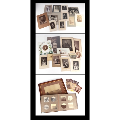 746 - A large quantity of antique photographs including topographical and portraits,