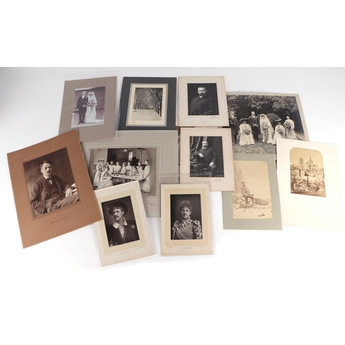 746 - A large quantity of antique photographs including topographical and portraits,