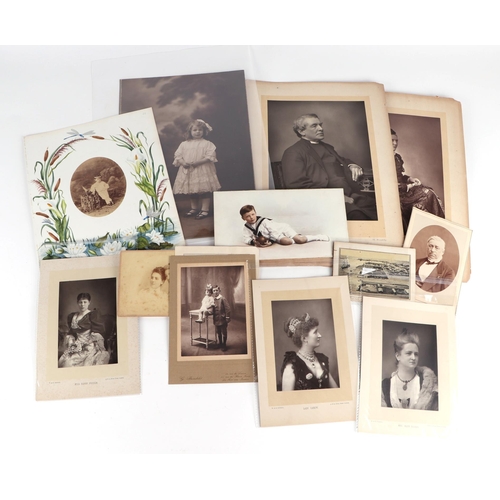 746 - A large quantity of antique photographs including topographical and portraits,