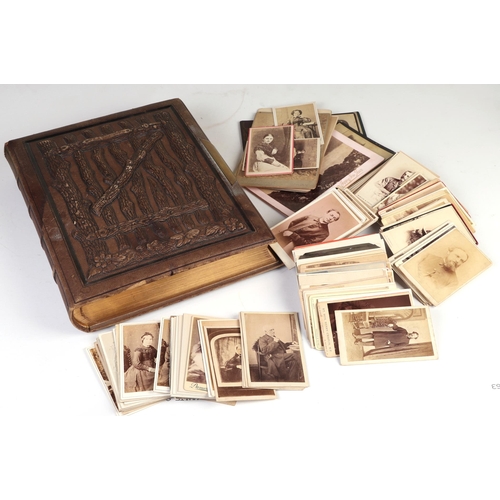 747 - A collection of Carte De Viste portrait and topographical cards including Guernsey interest,