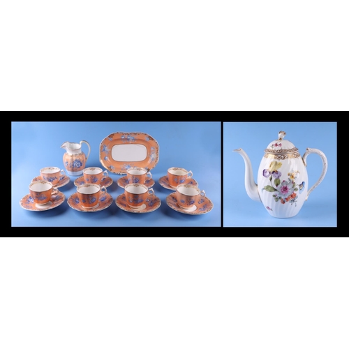 77 - A 19th century Copeland & Garrett late Spode Felspar part tea set, pattern ono. 5381; together with ... 