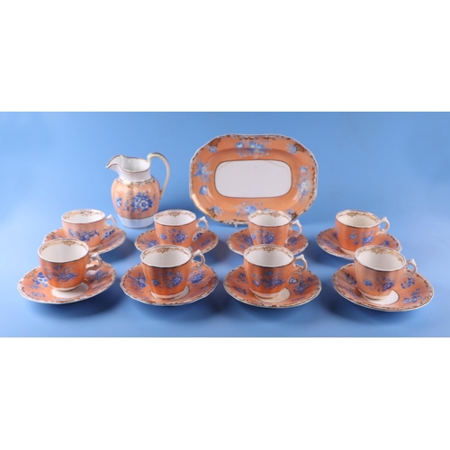 77 - A 19th century Copeland & Garrett late Spode Felspar part tea set, pattern ono. 5381; together with ... 