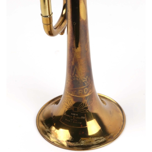 873 - A Boosey & Hawkes Emperor brass trumpet, cased.