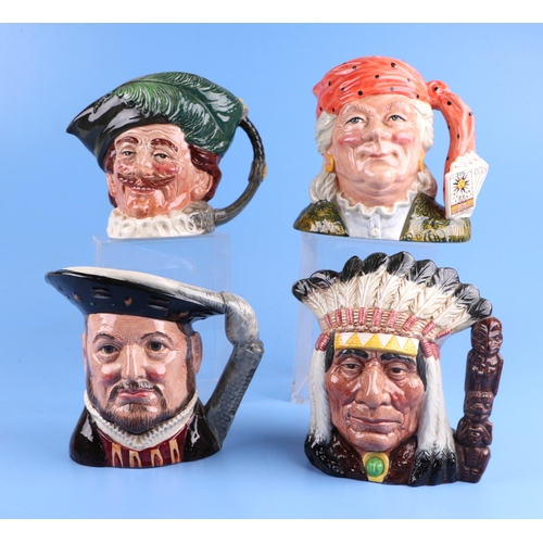 67 - A quantity of Royal Doulton character jugs to include Fortune Teller D6874, North American Indian D6... 