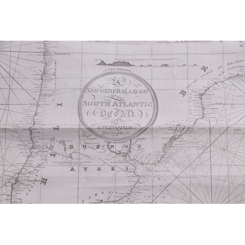 19 - The New General Chart of the South Atlantic drawn by J. W. Norie, Hydrographer &c. Corrected Version... 