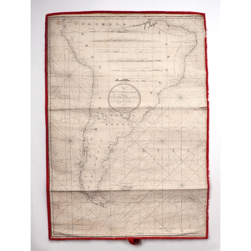 19 - The New General Chart of the South Atlantic drawn by J. W. Norie, Hydrographer &c. Corrected Version... 