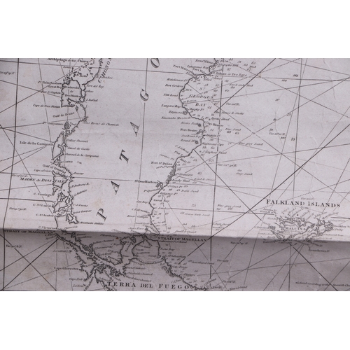 19 - The New General Chart of the South Atlantic drawn by J. W. Norie, Hydrographer &c. Corrected Version... 