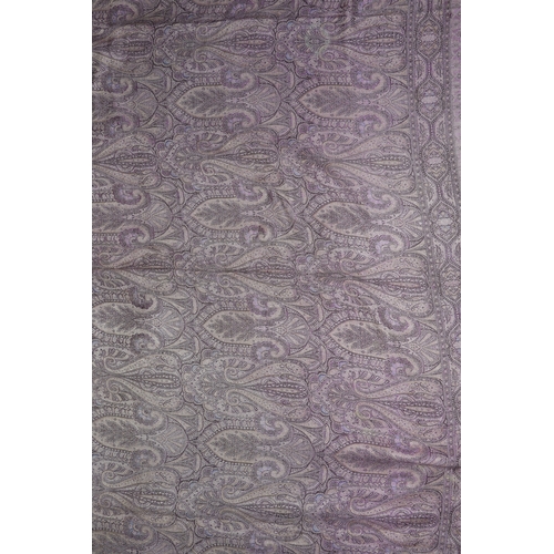 1999A - Three Kashmir Paisley throws, the largest approx 314 by 147cms; together with a linen throw; a flora... 