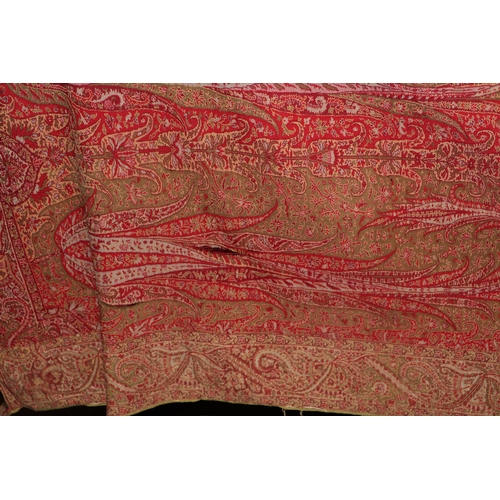 1999A - Three Kashmir Paisley throws, the largest approx 314 by 147cms; together with a linen throw; a flora... 