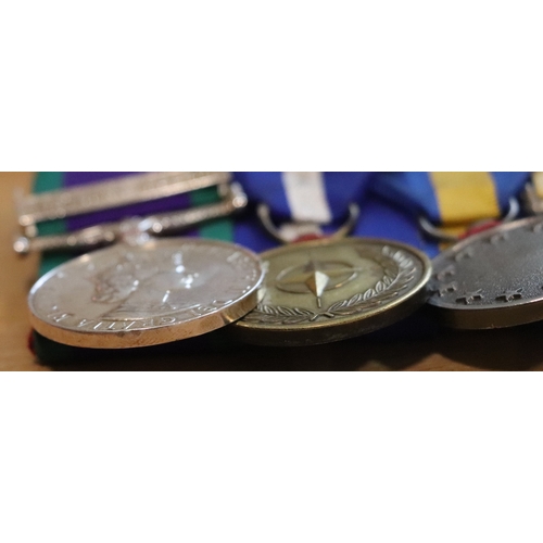 856 - A group of court medals awarded to LCPL Richards, Grenadier Guards, comprising Northern Ireland Gene... 