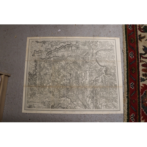 1385 - A set of four maps of Dorset by Lt. Col. Mudge, dated 1811, laid on linen, in a slip case.