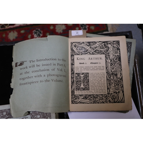 28 - Aubrey Beardsley:  Illustrated Le Morte D'Arthur, in twelve parts, published by Dent (12).