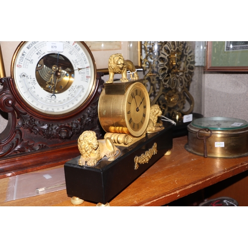 1694 - An early 19th century English drum clock in the style of Vullimay by GP Tode of 248 Regent Street, L... 