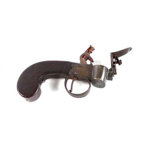 128 - An 18th century flintlock tinder lighter, 13cms long overall.