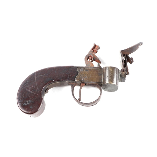 128 - An 18th century flintlock tinder lighter, 13cms long overall.