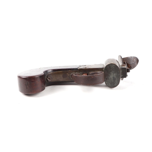 128 - An 18th century flintlock tinder lighter, 13cms long overall.