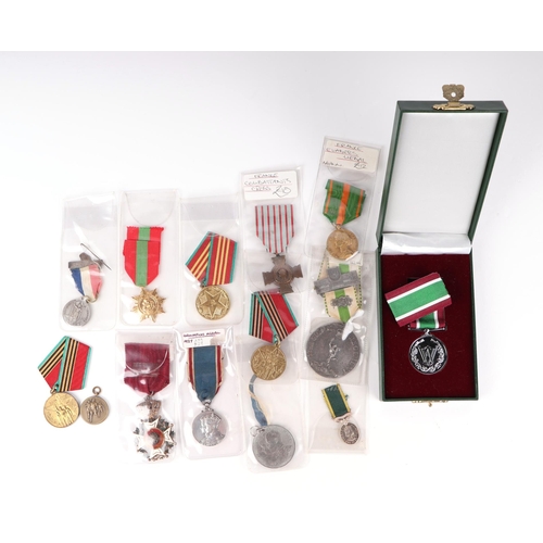 147 - A quantity of assorted militaria to include the Belgium Order of Leopold, France Combats Cross, Coro... 