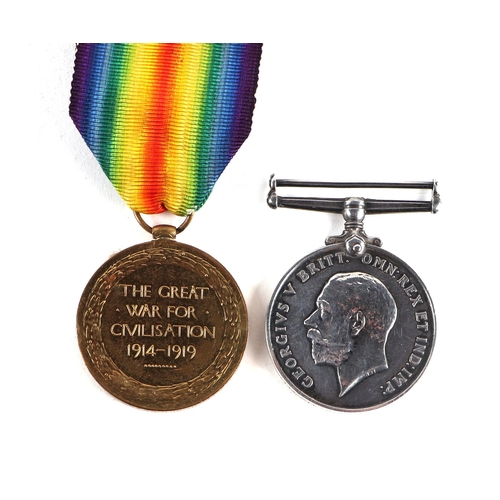 148 - A WWI  War & Victory pair of medals awarded to '26114.  PTE. H. GOODMAN. WILTS. R.'; together with a... 