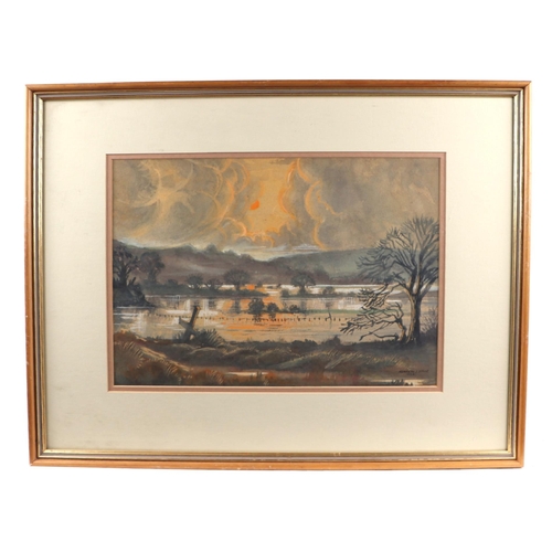 187 - Kenneth J Stone (20th century British) - Rural Landscape Scene with Central Scarecrow - signed & dat... 