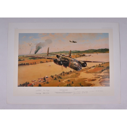 210 - After Robert Taylor - The Doolittle Raiders - limited edition print numbered 39/600, signed by the a... 