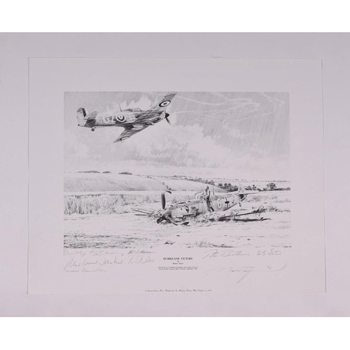 224 - After Robert Taylor, five limited edition prints -  Dauntless Over The Yorktown, numbered 2/75; and ... 