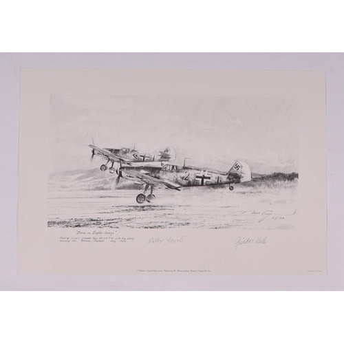 224 - After Robert Taylor, five limited edition prints -  Dauntless Over The Yorktown, numbered 2/75; and ... 