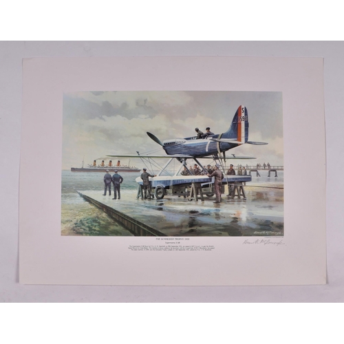 236 - After EA Mills - Spitfire Dawn - limited edition print, numbered 101/500, signed with dedications in... 