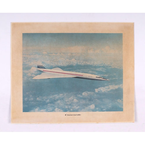 237 - Concord interest:  Assorted ephemera relating to Concorde including magazine articles, coloured prin... 