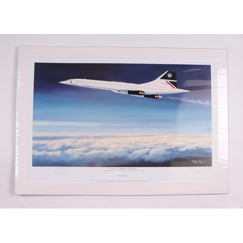 256 - Concord interest:  Stephen Brown, two limited edition prints - Concorde The Supersonic Thoroughbred ... 