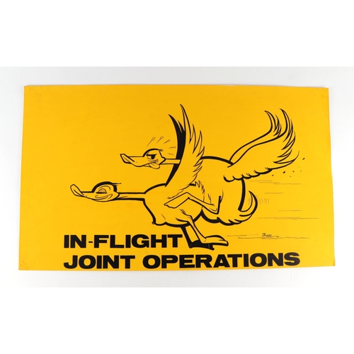 298 - John Jukes (1900-1972) cartoonist - Air Mobile Operations - cartoon, gouache, 54 by 45cms; together ... 