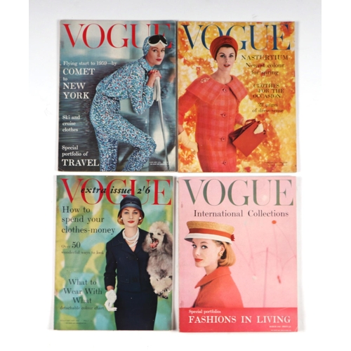 30 - Original Vogue magazines 1959 - issues 1, 2, 3, 4, 5, 6, 7, 8, 9, 10, 11, and 12 (12).