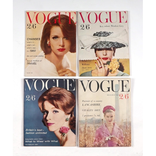 31 - Original Vogue magazines 1960 - issues 1, 2, 3, 5, 6, 7, 8, 9, 11, 12, 13, 14, 16 (13).