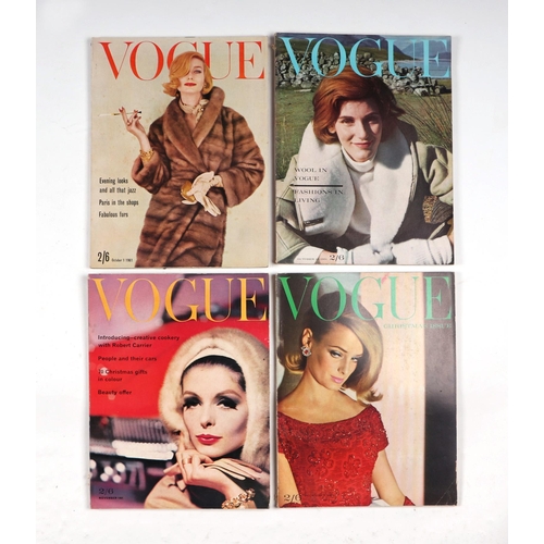 32 - Original Vogue magazines 1961 - issues 2, 4, 9, 10, 12, 14, 15, and 16 (8).