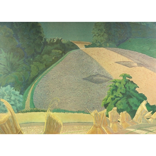 322 - After John Nash - The Cornfield - coloured print, 52 by 47cms, framed & glazed.