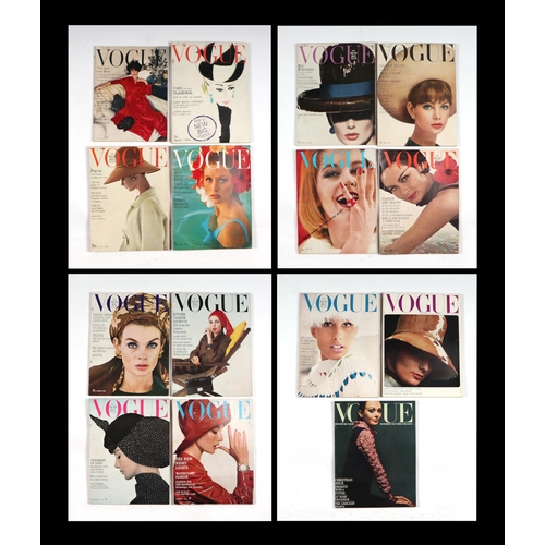 34 - Original Vogue magazines 1963 - issues 1, 3, 4, 5, 6, 7, 8, 9, 10, 11, 12, 13, 14, 15, 16 (15).Condi... 