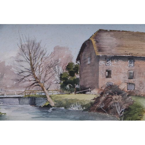 344 - Deakin (20th century British) - West Mill Wareham - signed lower right, watercolour, framed & glazed... 