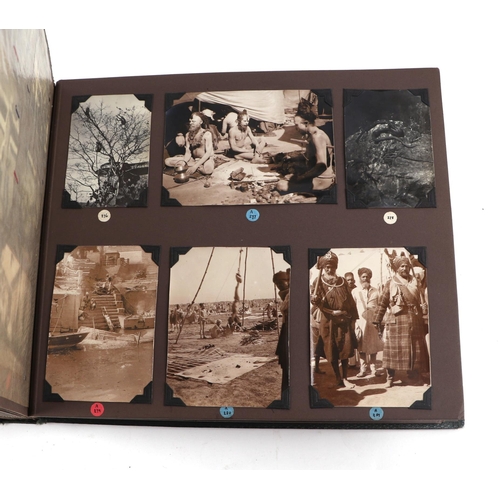 38 - An early 20th century photograph album covering various countries including Ceylon, Tibet, Afghanist... 