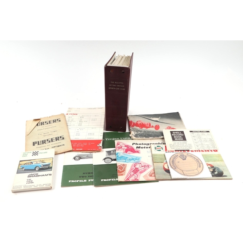 39 - A quantity of assorted motoring ephemera to include Vintage Sports-Car Club, the Bulletin no. 108 Wi... 