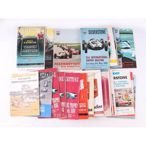 44 - A quantity of assorted Silverstone official race car programmes from the 1950's, 1960's and 1970's f... 