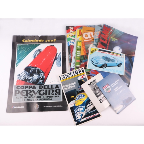 46 - A quantity of assorted motorsport related calendars, race programmes and other ephemera to include L... 