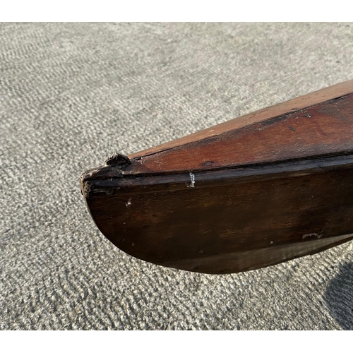 460 - A 1930's wooden single scull rowing boat, probably a Percy Blandford PBK14 kayak, 448cms (14ft 10ins... 