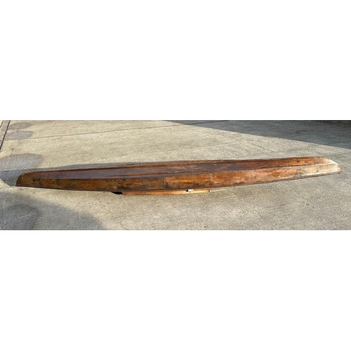 460 - A 1930's wooden single scull rowing boat, probably a Percy Blandford PBK14 kayak, 448cms (14ft 10ins... 