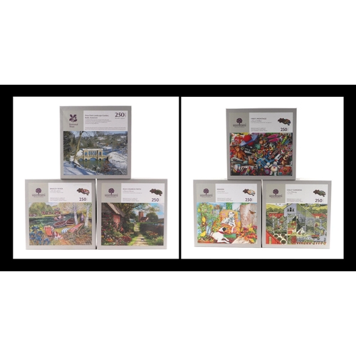 473 - Six Wentworth wooden 250pc jigsaw puzzles - Cally Gardens, Prior Park Landscape Garden, Bath, Old Ch... 