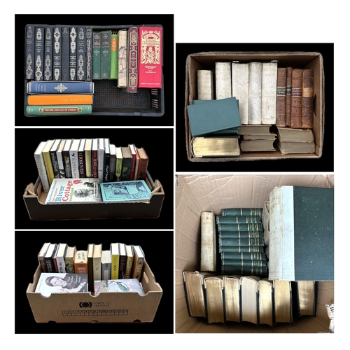 56 - A large quantity of books to include leather bound and modern hard backs