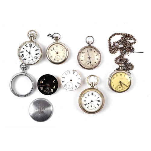 625 - A Westclox Pocket Ben military open faced pocket watch, the white dial with Arabic numerals and subs... 