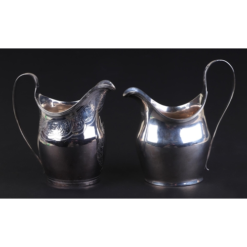 688 - A George III silver cream jug, London 1802 and indistinct maker's mark, possibly for PA & W Bateman,... 