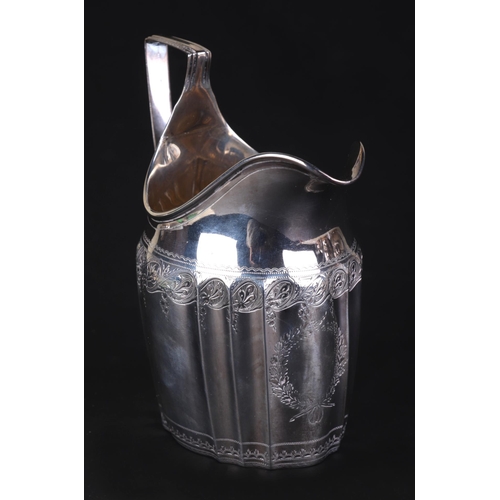 691 - A George III silver cream jug, London 1798 and maker's mark for Stephen Adams, 12cms high, 105g.